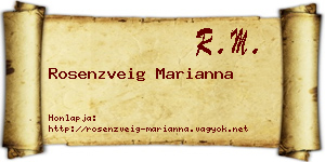 Rosenzveig Marianna névjegykártya
